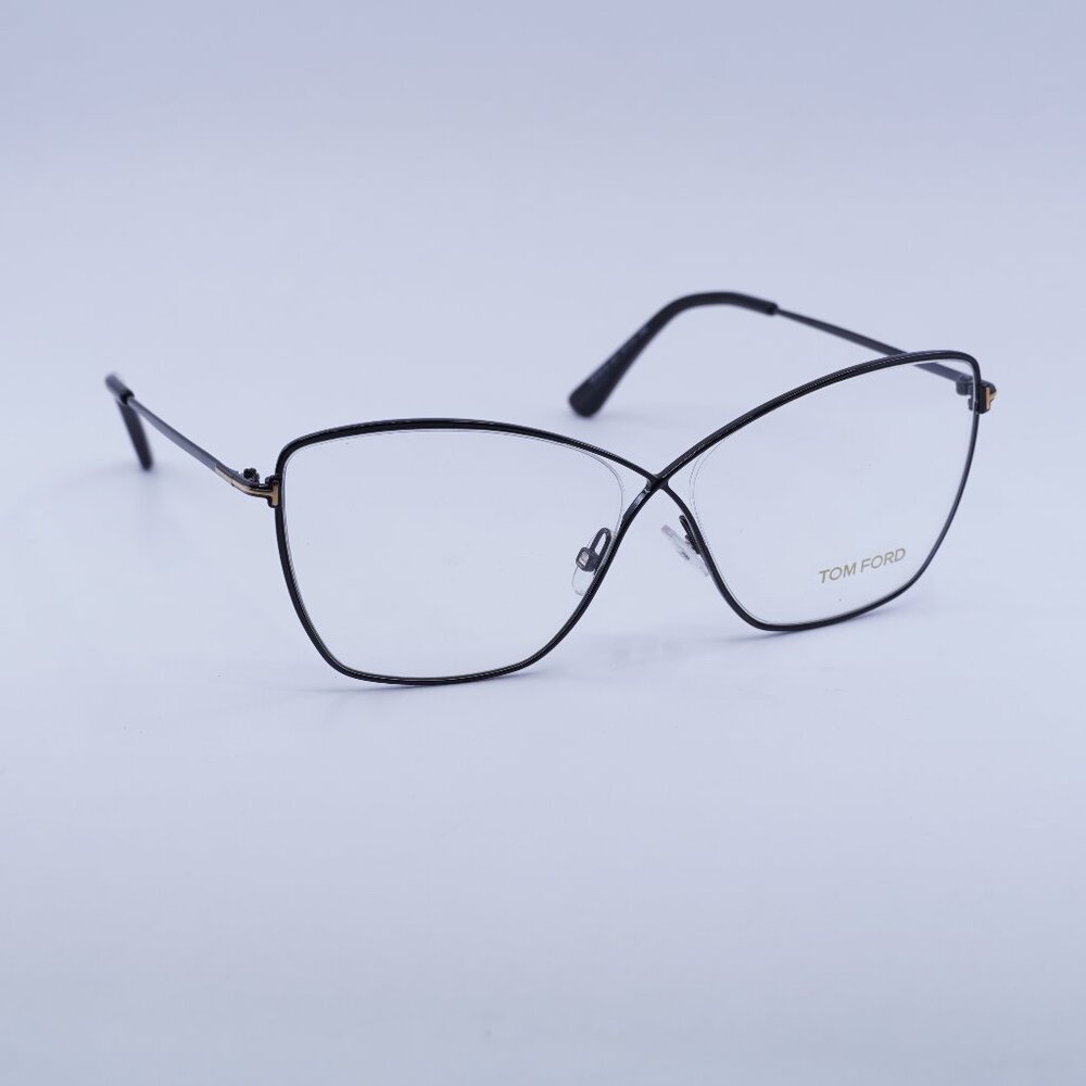 🕶️ New Tom Ford TF5518 001 Eyeglasses - Black Frame 57mm - Picture 1 of 10